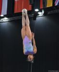 Podium training for Trampoline Gymnastics World Cup participants held in Baku