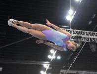 Podium training for Trampoline Gymnastics World Cup participants held in Baku