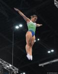 Podium training for Trampoline Gymnastics World Cup participants held in Baku