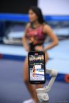 Podium training for Trampoline Gymnastics World Cup participants held in Baku