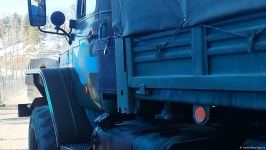 Two trucks of Russian peacekeepers move freely along Azerbaijan's Lachin-Khankendi road (PHOTO)