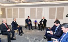 President Ilham Aliyev meets with head of Iraqi Kurdistan Regional Government in Munich (PHOTO)