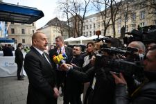 President Ilham Aliyev interviewed by TV channels in Munich (PHOTO/VIDEO)