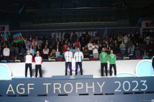 Baku hosts award ceremony for winners of Trampoline World Cup in synchronized jumping (PHOTO)