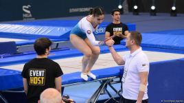 Azerbaijani gymnast Seljan Makhsudova wins bronze medal at Trampoline World Cup (PHOTO)