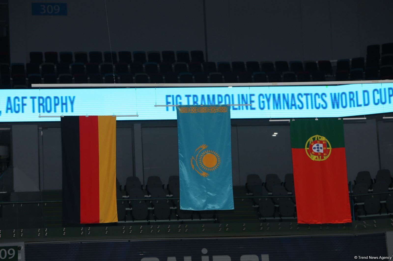 Baku hosts award ceremony for winners of Trampoline World Cup in synchronized jumping (PHOTO)