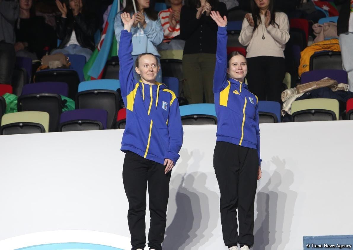 Baku hosts award ceremony for winners of Trampoline World Cup in synchronized jumping (PHOTO)