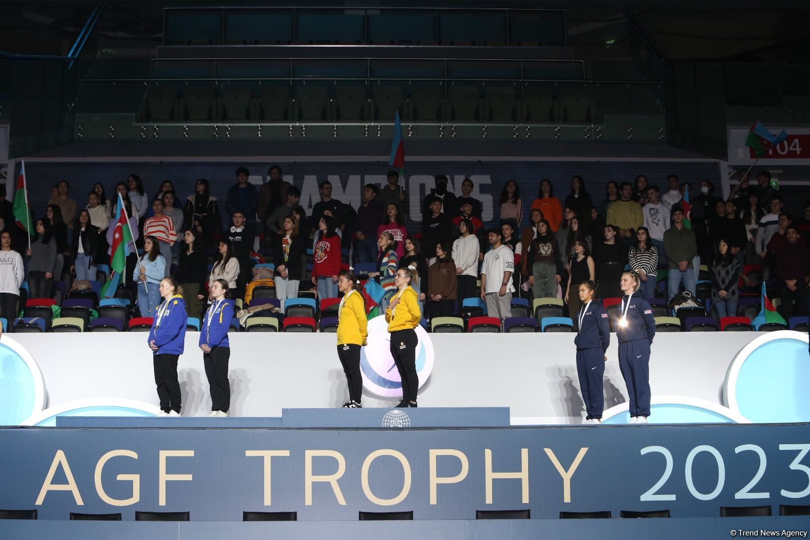 Baku hosts award ceremony for winners of Trampoline World Cup in synchronized jumping (PHOTO)