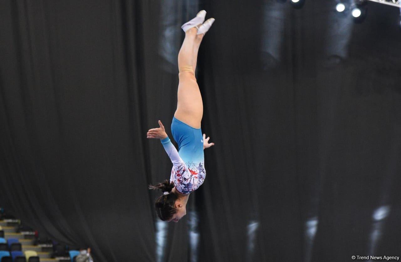 Azerbaijani gymnast Seljan Makhsudova wins bronze medal at Trampoline World Cup (PHOTO)