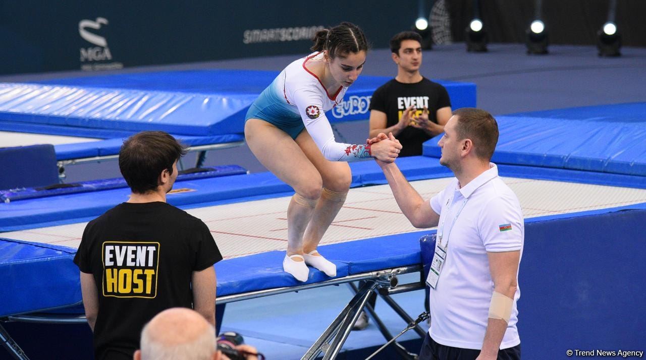 Azerbaijani gymnast Seljan Makhsudova wins bronze medal at Trampoline World Cup (PHOTO)