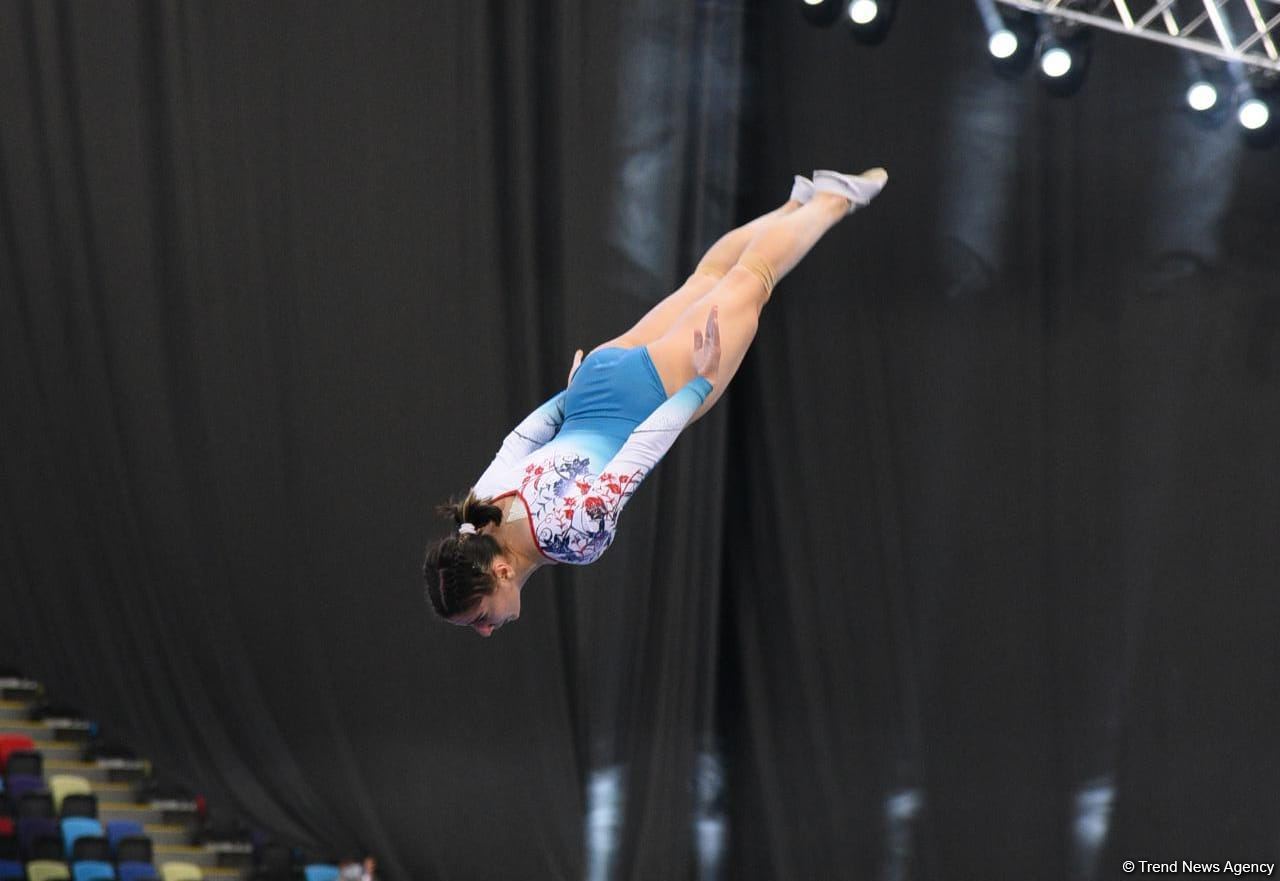 Azerbaijani gymnast Seljan Makhsudova wins bronze medal at Trampoline World Cup (PHOTO)