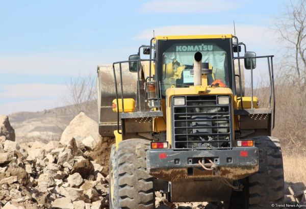 Construction of Azerbaijan's Horadiz-Aghband railway continues (PHOTO)