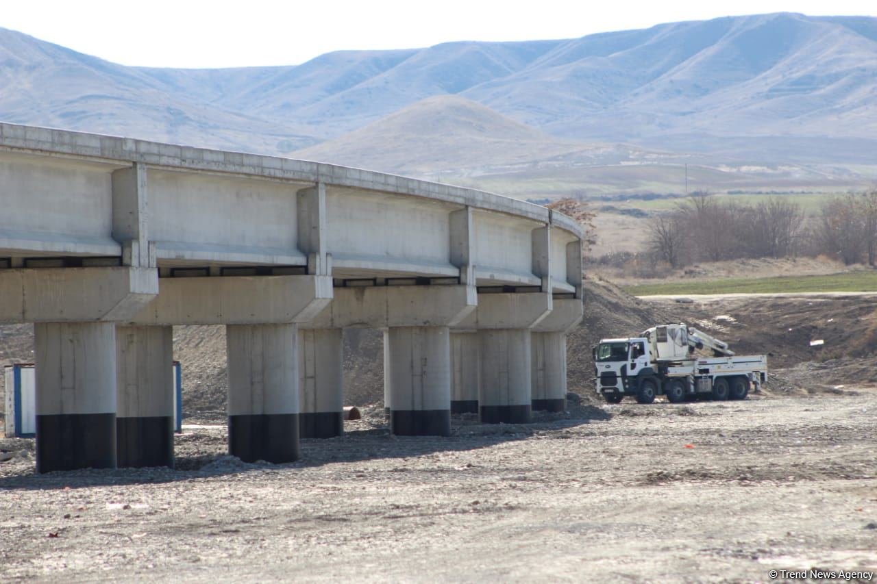 Construction of Azerbaijan's Horadiz-Aghband railway continues (PHOTO)