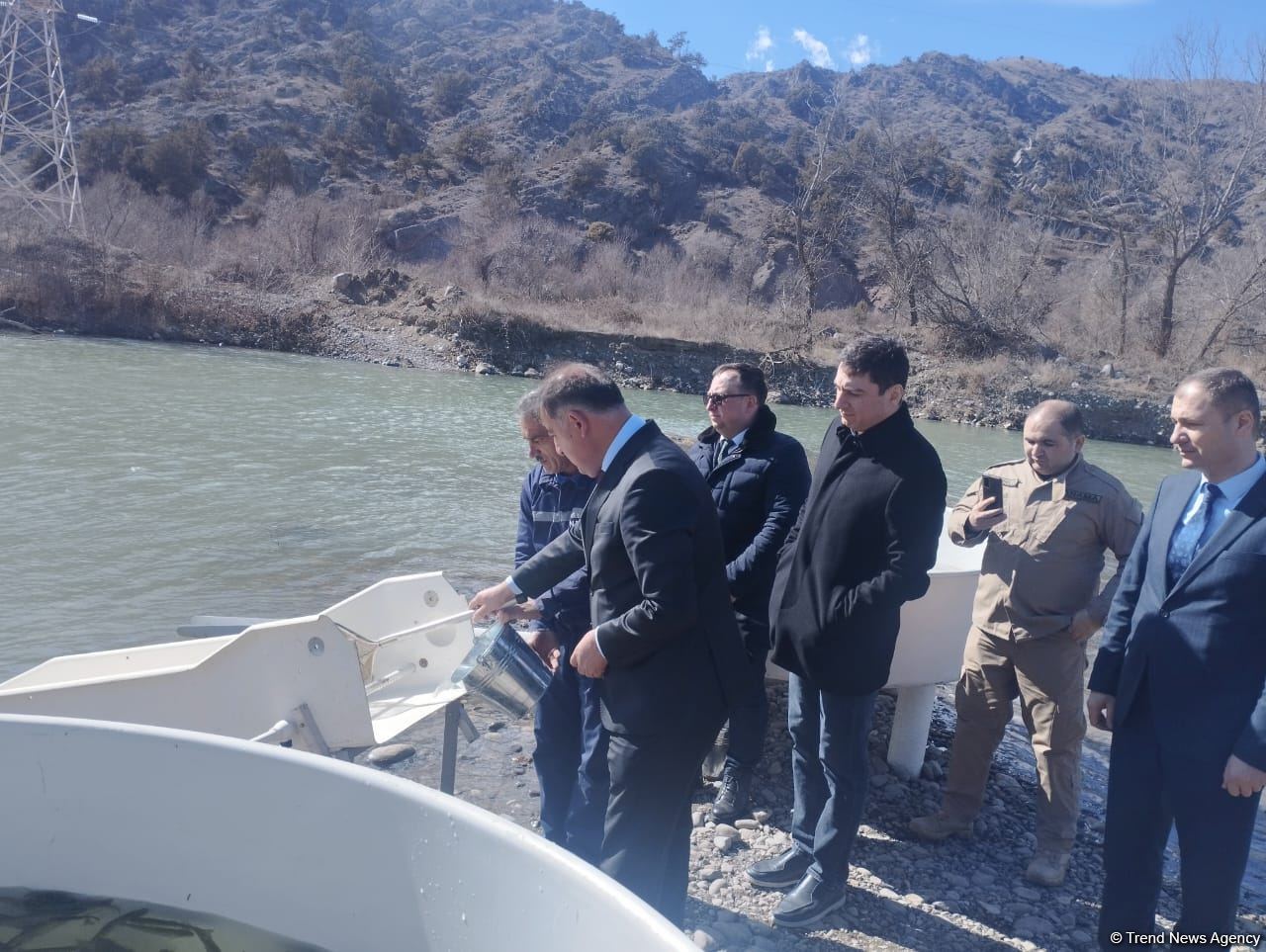 Brook trouts released into Hakari river in Azerbaijan's Lachin district (PHOTO)
