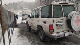 ICRC convoy freely drives along Azerbaijan's Lachin-Khankendi road (PHOTO)