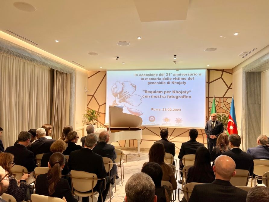 Azerbaijan's Heydar Aliyev Foundation arranges commemorative event dedicated to Khojaly genocide in Rome (PHOTO)