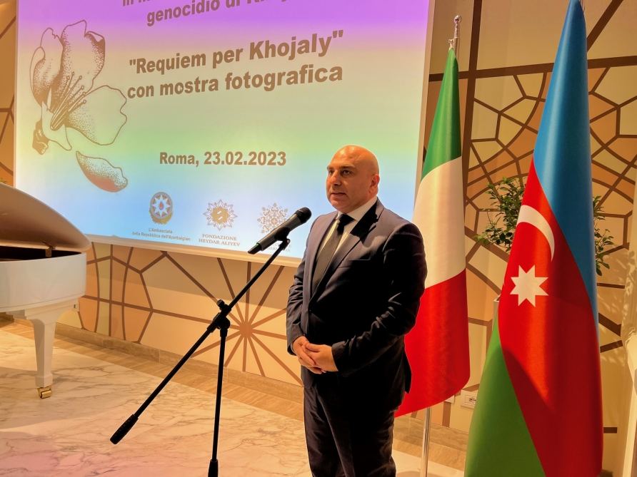 Azerbaijan's Heydar Aliyev Foundation arranges commemorative event dedicated to Khojaly genocide in Rome (PHOTO)