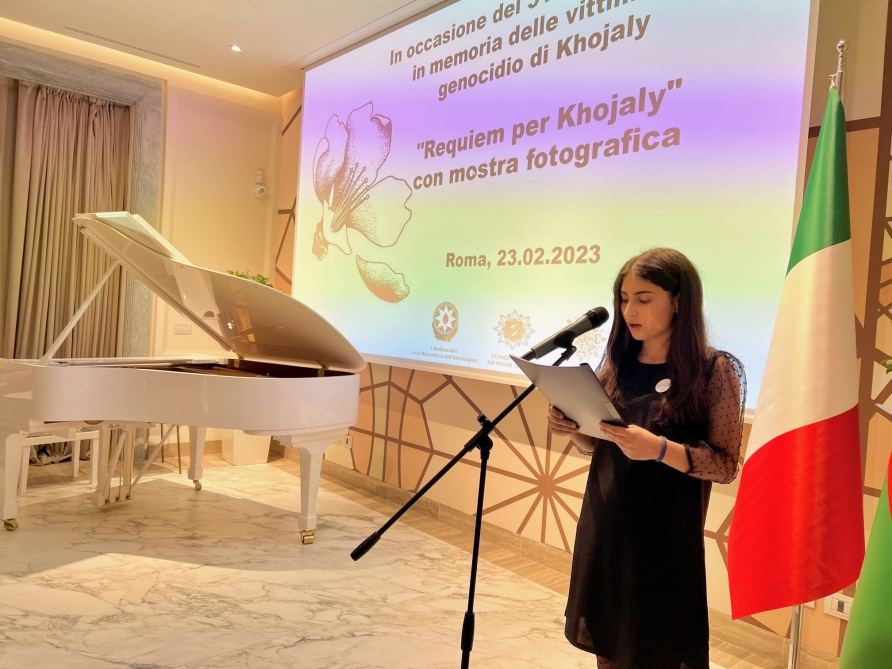 Azerbaijan's Heydar Aliyev Foundation arranges commemorative event dedicated to Khojaly genocide in Rome (PHOTO)