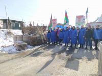 Peaceful protest of Azerbaijanis continues on Lachin-Khankendi road (PHOTO)