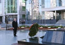 President Ilham Aliyev visits Khojaly Genocide memorial (PHOTO/VIDEO)