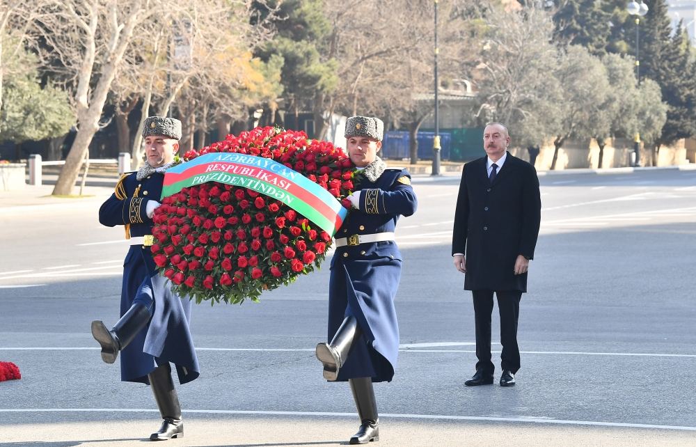 President Ilham Aliyev visits Khojaly Genocide memorial (PHOTO/VIDEO)