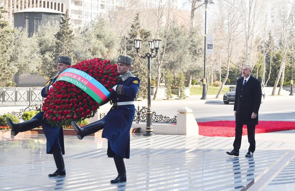 President Ilham Aliyev visits Khojaly Genocide memorial (PHOTO/VIDEO)