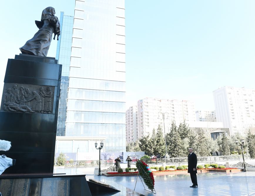 President Ilham Aliyev visits Khojaly Genocide memorial (PHOTO/VIDEO)