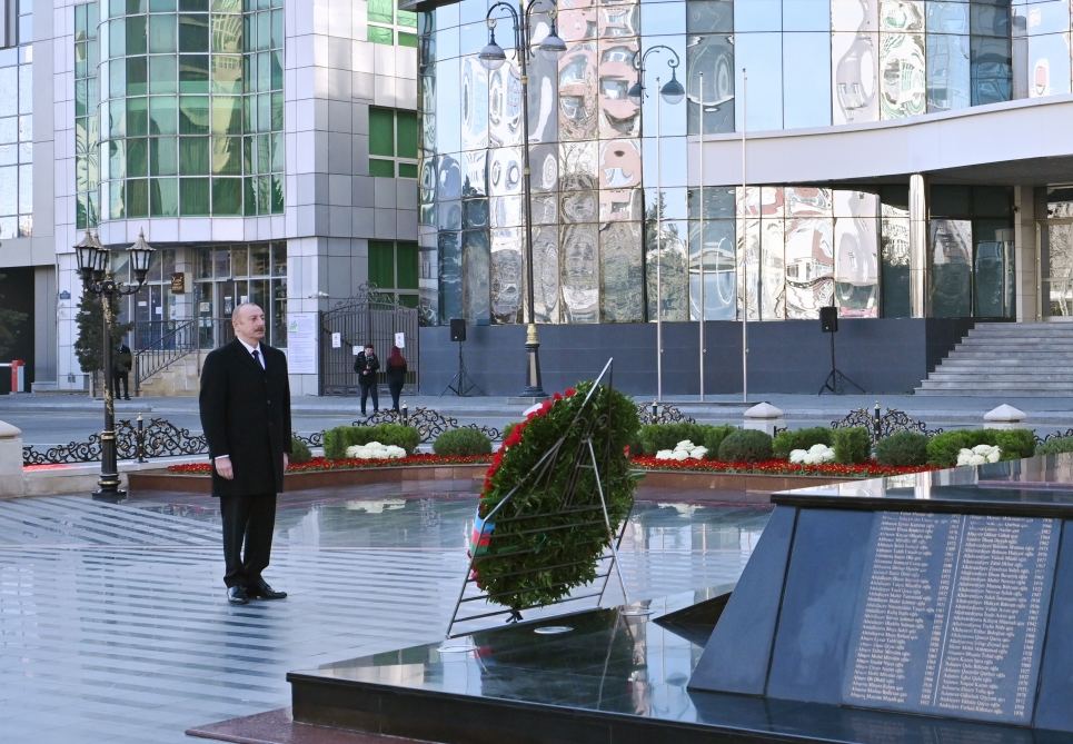 President Ilham Aliyev visits Khojaly Genocide memorial (PHOTO/VIDEO)