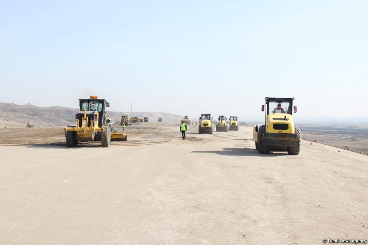 Azerbaijan continues construction of Horadiz-Jabrayil-Zangilan-Aghband highway (PHOTO)