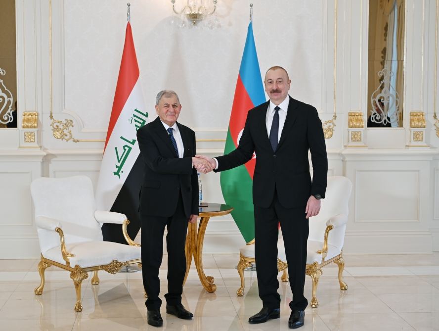 President Ilham Aliyev meets with President of Iraq Abdullatif Jamal Rashid (PHOTO/VIDEO)