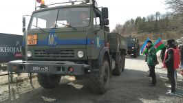 Trucks of Russian peacekeepers move freely along Azerbaijan's Lachin-Khankendi road (PHOTO)
