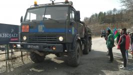 Trucks of Russian peacekeepers move freely along Azerbaijan's Lachin-Khankendi road (PHOTO)
