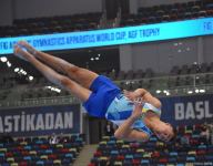Kazakh gymnast wins gold in floor exercise at FIG Artistic Gymnastics World Cup in Baku (PHOTO)