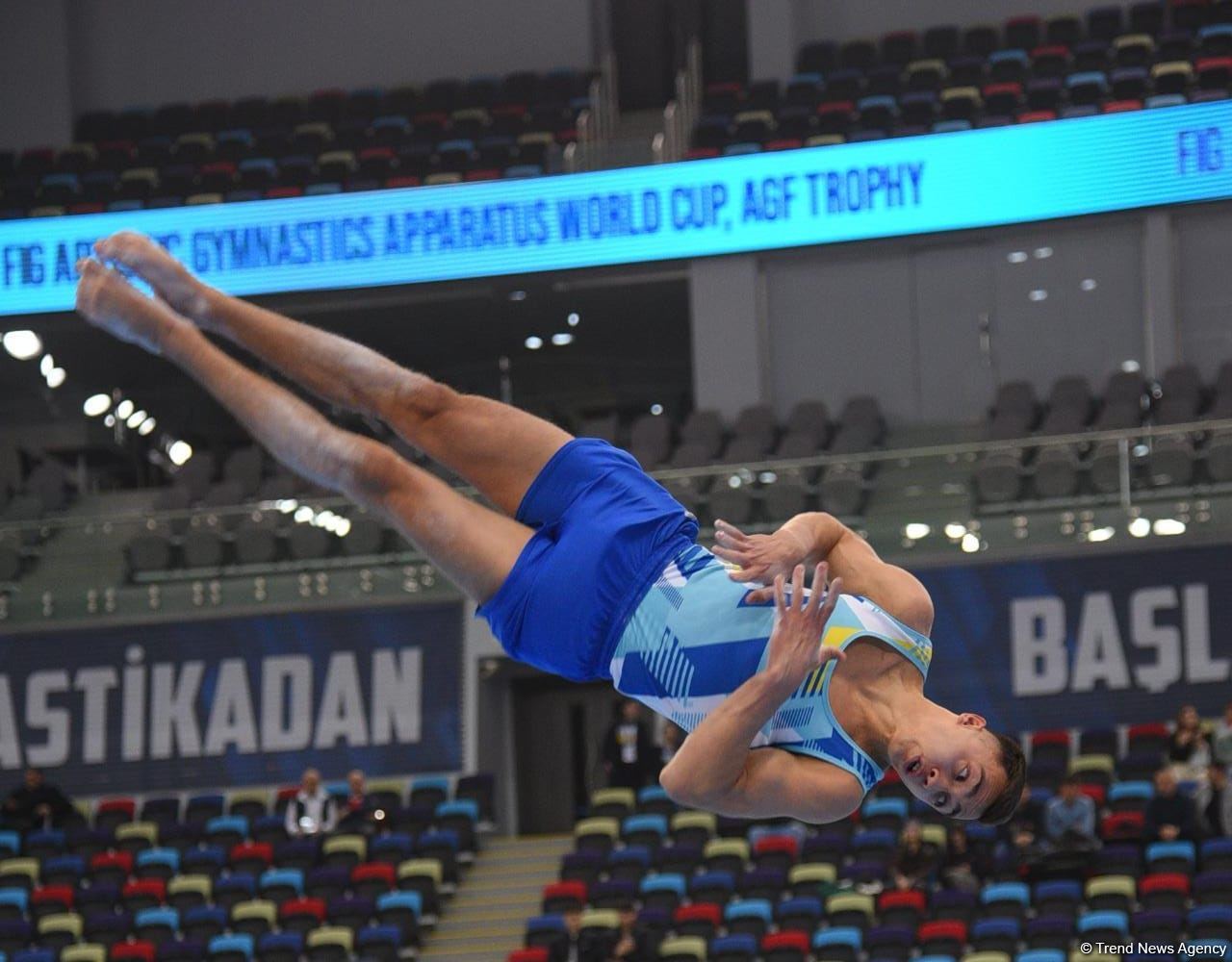 Kazakh gymnast wins gold in floor exercise at FIG Artistic Gymnastics World Cup in Baku (PHOTO)