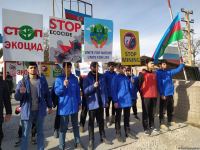 Azerbaijani eco-activists continue peaceful protest on Lachin-Khankendi road (PHOTO)