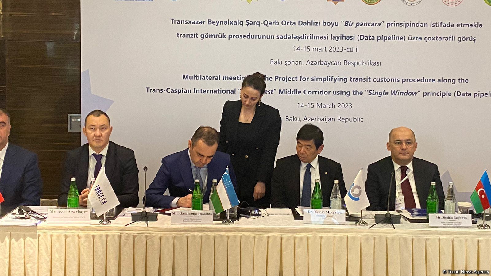 Signing ceremony for document on transit facilitation along 'East-West' Corridor takes place in Baku (PHOTO)