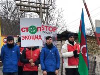 Peaceful protest of Azerbaijani eco-activists continues on Lachin-Khankendi road (PHOTO)