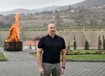 President Ilham Aliyev, First Lady Mehriban Aliyeva visit Tartar district (PHOTO/VIDEO)