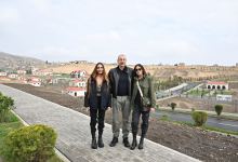 President Ilham Aliyev, First Lady Mehriban Aliyeva visit Tartar district (PHOTO/VIDEO)
