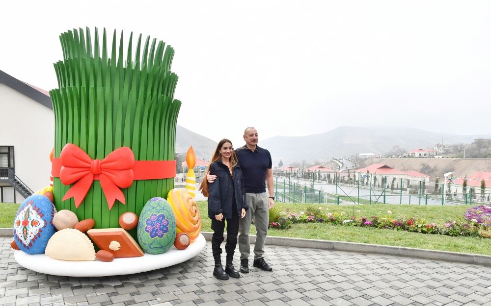 President Ilham Aliyev, First Lady Mehriban Aliyeva visit Tartar district (PHOTO/VIDEO)