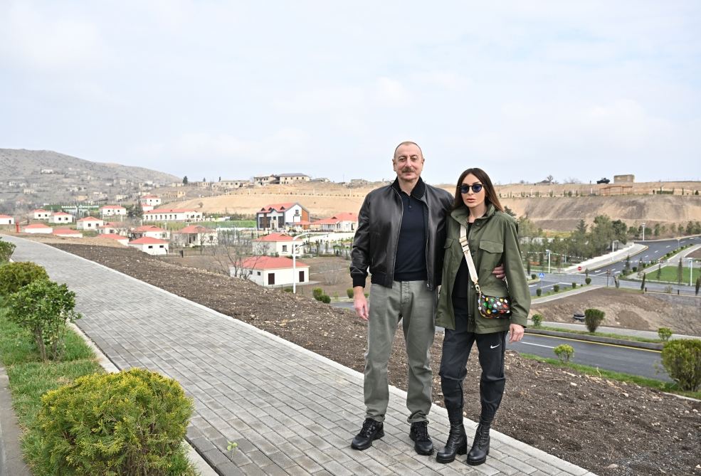 President Ilham Aliyev, First Lady Mehriban Aliyeva visit Tartar district (PHOTO/VIDEO)