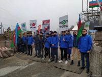 Peaceful protest of Azerbaijani eco-activists continues on Lachin-Khankendi road (PHOTO)