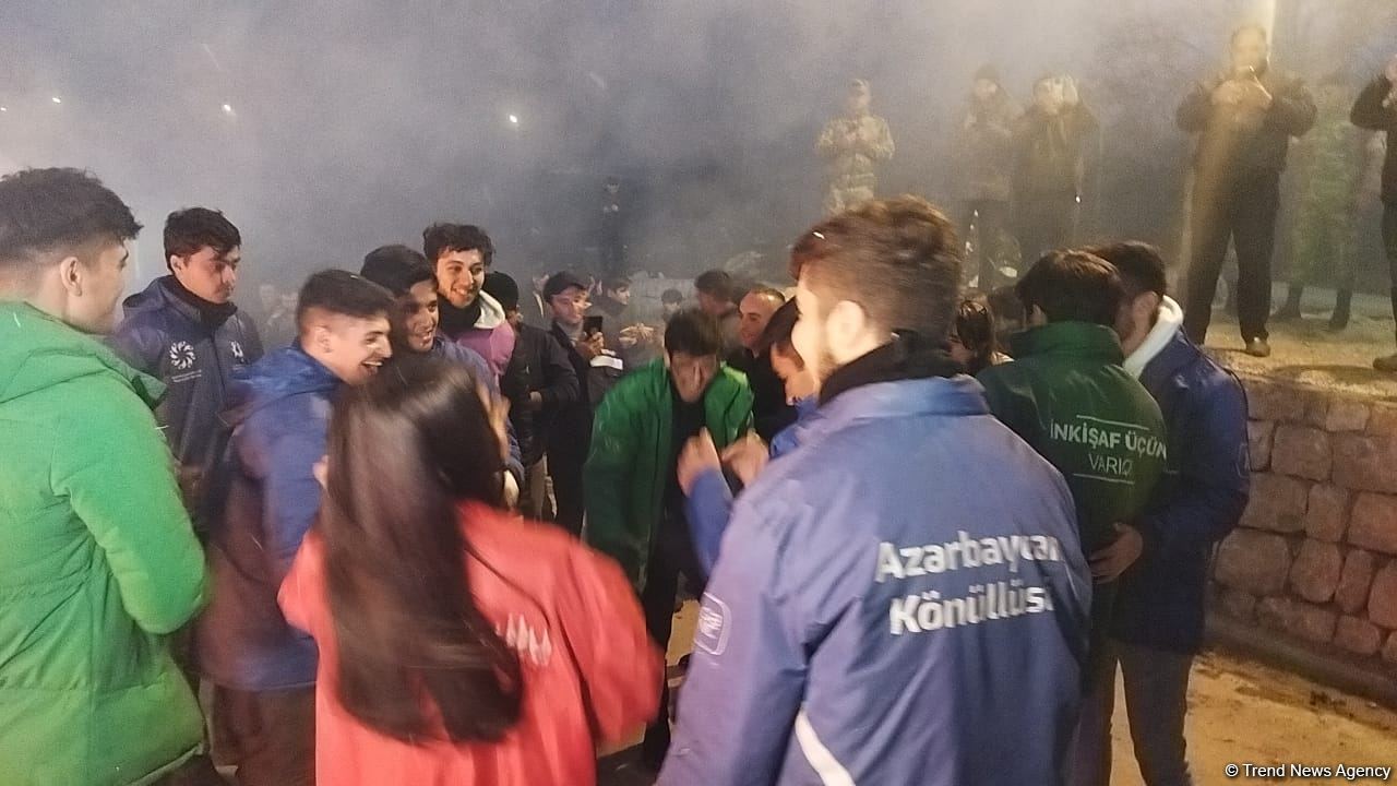 Festive bonfire lit in Azerbaijan’s Shusha