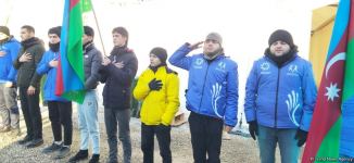 Peaceful protest of Azerbaijani eco-activists continues on Lachin-Khankendi road (PHOTO)