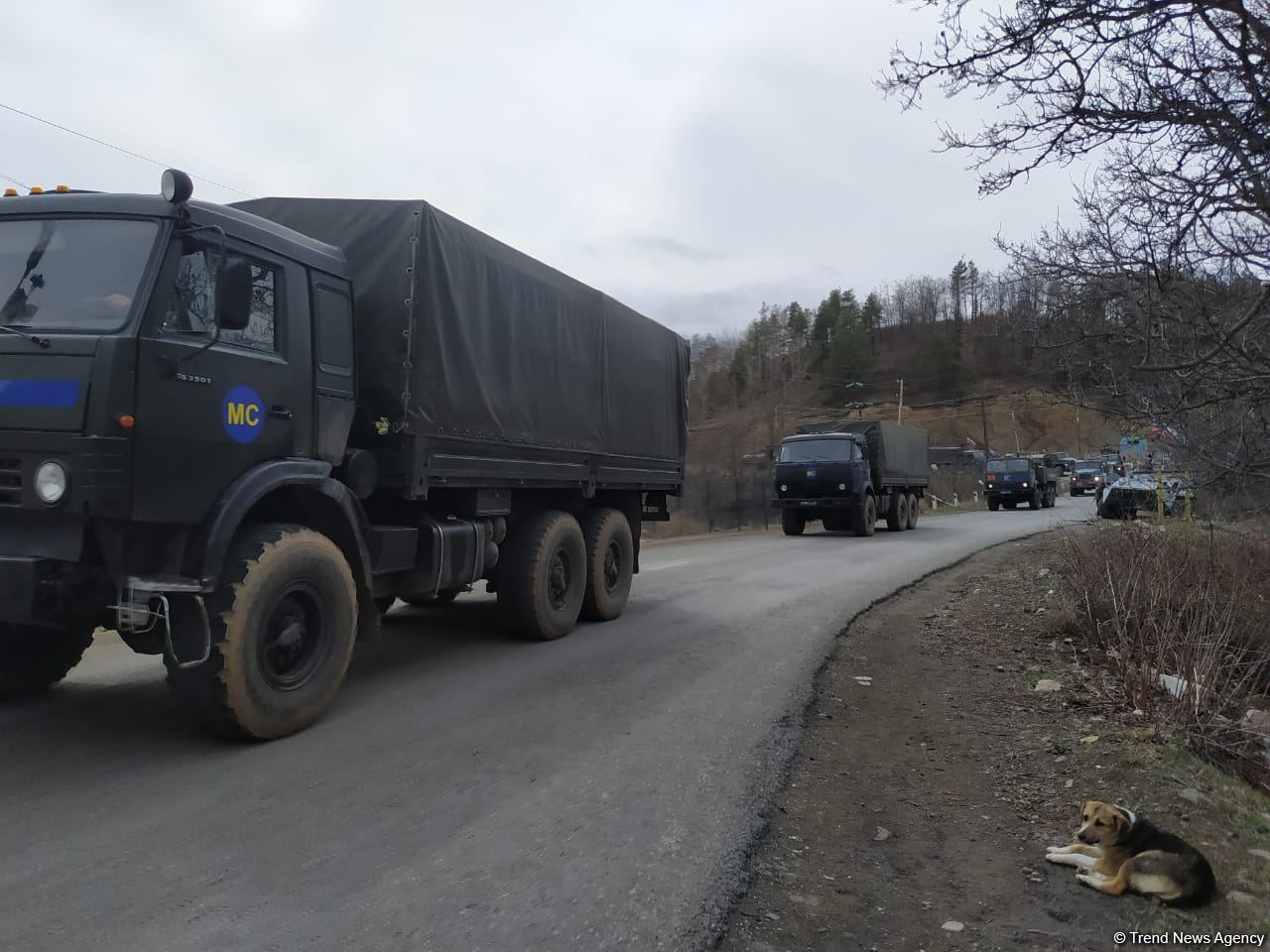 Convoy of Russian peacekeepers moves freely along Azerbaijan's Lachin-Khankendi road (PHOTO)