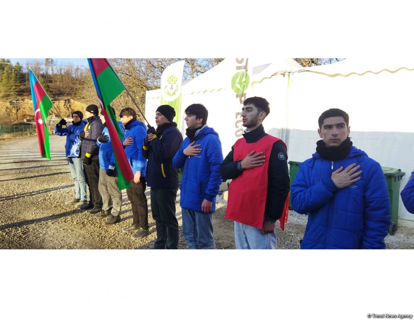 Peaceful protest of Azerbaijani eco-activists continues on Lachin-Khankendi road (PHOTO)