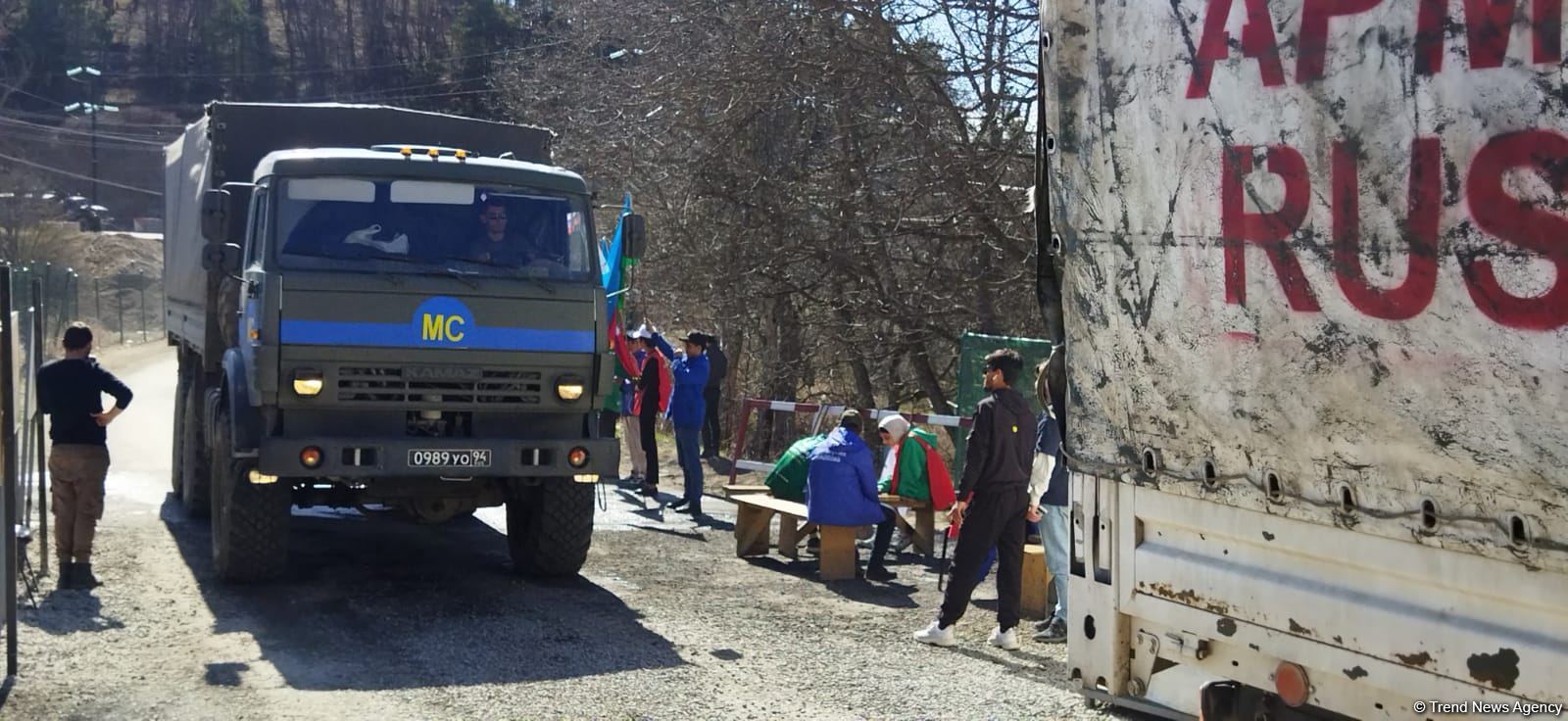Сonvoy of Russian peacekeepers moves freely along Azerbaijan's Lachin-Khankendi road (PHOTO)