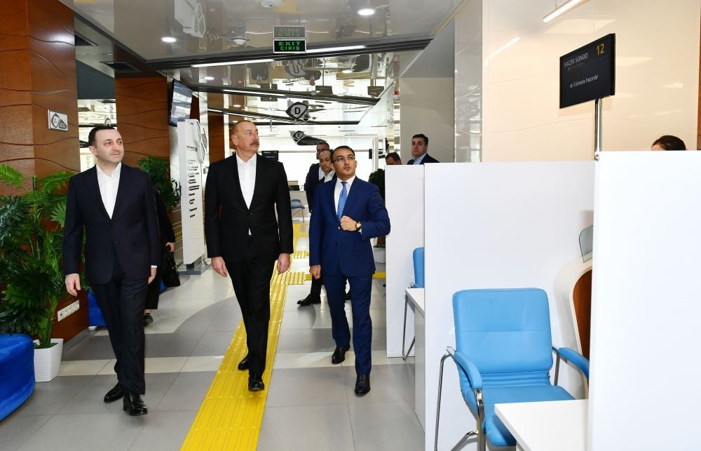 President Ilham Aliyev and Prime Minister Irakli Garibashvili visited Gabala regional “ASAN xidmet” center (PHOTO/VIDEO)