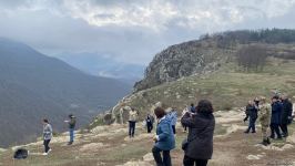 Participants of meeting of TURKSOY for UNESCO visit Jidir Duzu in Shusha (PHOTO)