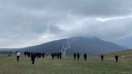 Participants of meeting of TURKSOY for UNESCO visit Jidir Duzu in Shusha (PHOTO)